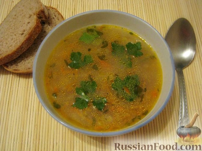 Рецепт Картофельный суп с сушеными грибами