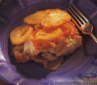 Рецепт Картофель и рыба, запеченные в духовке