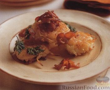 Рецепт Картофельные оладьи с жареным беконом