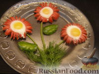 Фото приготовления рецепта: "Ромашки" из перепелиных яиц - шаг №4