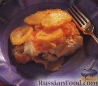 Фото к рецепту: Картофель и рыба, запеченные в духовке