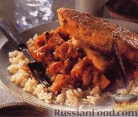 Фото к рецепту: Рагу с  рыбным филе под пряным соусом