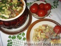 Фото к рецепту: Украинская печеня в горшочке