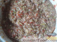 Фото приготовления рецепта: Овощная икра с белыми баклажанами - шаг №9
