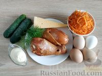 Фото приготовления рецепта: Салат с копчёной курицей и морковью по-корейски - шаг №1