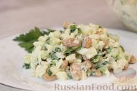 Фото к рецепту: Белковый салат с кальмарами
