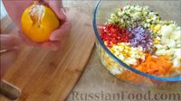 Фото приготовления рецепта: Салат с печенью и мандаринами - шаг №5