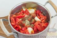 Фото приготовления рецепта: Суп-пюре из картофеля и помидоров, с баклажанами - шаг №9