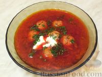 Фото приготовления рецепта: Латышский свекольный суп с фрикадельками - шаг №18