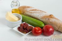 Фото приготовления рецепта: Горячие бутерброды с вялеными помидорами и кабачком - шаг №1