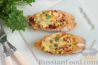 Фото приготовления рецепта: Горячие бутерброды с вялеными помидорами и кабачком - шаг №12