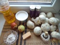Фото приготовления рецепта: Шампиньоны  с луком и сметаной - шаг №1
