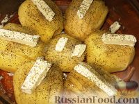 Фото приготовления рецепта: Картофельные веера с сыром - шаг №3