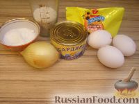 Фото приготовления рецепта: Салат из рыбных консервов с яйцами и рисом - шаг №1