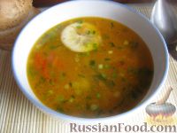 Фото к рецепту: Суп из чечевицы с томатом
