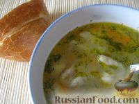Фото к рецепту: Суп с чесночными галушками