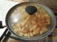 Фото приготовления рецепта: Тушеная индейка с яблоками и луком - шаг №10