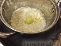 Фото приготовления рецепта: Ленивые бездрожжевые пирожки с яйцом и зеленью, на кефире (в духовке) - шаг №8