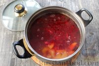 Фото приготовления рецепта: Свекольный суп с говядиной и красной фасолью - шаг №6