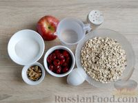 Фото приготовления рецепта: Овсяная запеканка с яблоком, вишней и грецкими орехами - шаг №1