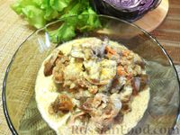 Фото приготовления рецепта: Куриная печень в сырно-сливочном соусе - шаг №14