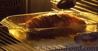 Фото приготовления рецепта: Рулет из индейки со шпинатом и сыром (в беконе) - шаг №13