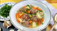 Фото приготовления рецепта: Грибной суп с фрикадельками - шаг №14