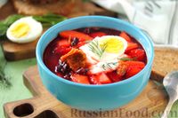Фото к рецепту: Свекольный суп с говядиной и красной фасолью