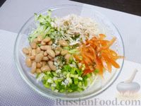 Фото приготовления рецепта: Капустный салат с курицей и фасолью - шаг №9
