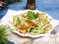 Фото приготовления рецепта: Капустный салат с курицей и фасолью - шаг №11