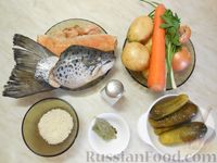 Фото приготовления рецепта: Рыбный суп с солеными огурцами - шаг №1