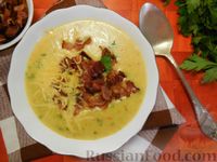 Фото приготовления рецепта: Картофельный крем-суп с беконом - шаг №22
