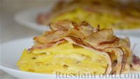 Фото приготовления рецепта: Картофельная запеканка с беконом и сыром - шаг №11