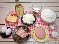 Фото приготовления рецепта: Творожные булочки с сыром, колбасой и беконом - шаг №1