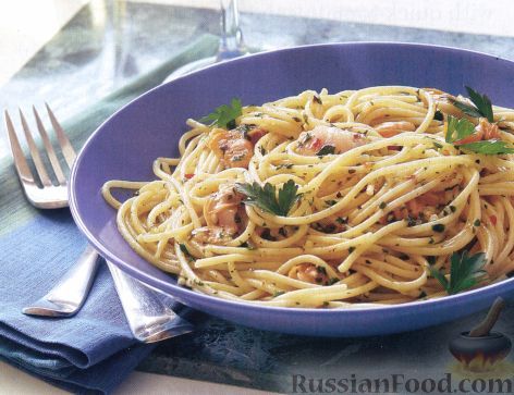 Рецепт Спагетти с моллюсками