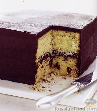 Рецепт Масляный пирог с шоколадным кремом