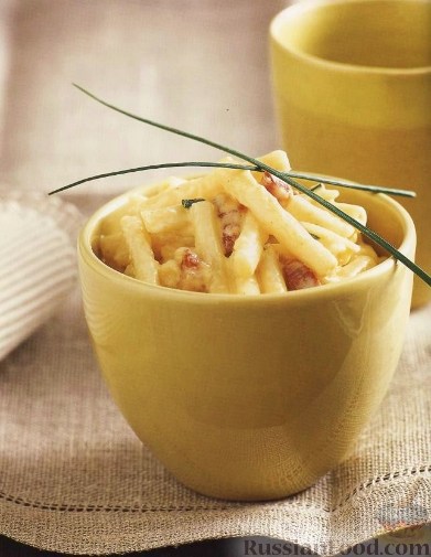 Рецепт Макароны с сыром и панчеттой