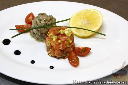 Рецепт Севиче из лосося и си-баса