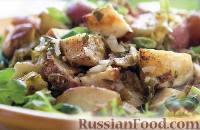 Фото к рецепту: Салат из печеного картофеля и лука-порея