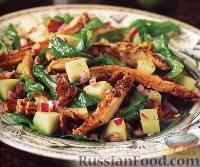 Фото к рецепту: Салат из копченой курицы с яблоками