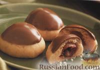 Фото к рецепту: Печенье с вишнями и молочным шоколадом