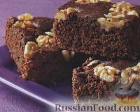 Фото к рецепту: Шоколадный пирог с орехами