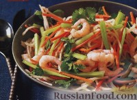 Фото к рецепту: Салат из сельдерея с креветками
