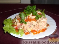 Фото к рецепту: Салат с красной икрой