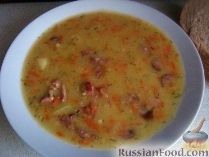 Рецепт горохового супа с копчёностями
