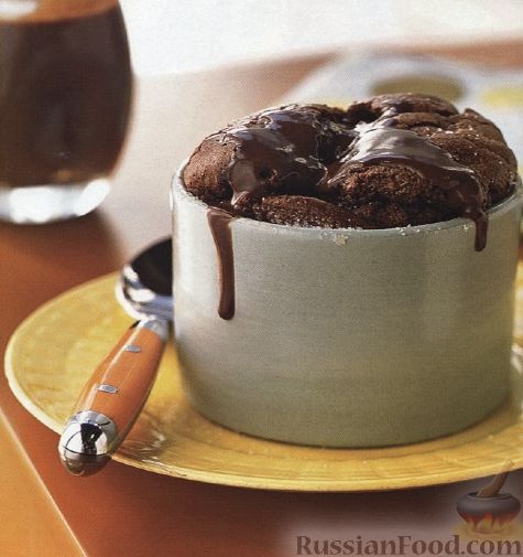 Рецепт Шоколадное суфле с шоколадным соусом