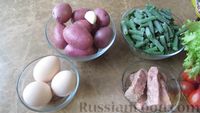 Фото приготовления рецепта: Салат "Нисуаз" с тунцом и картофелем - шаг №2