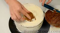Фото приготовления рецепта: Морковный торт "Панда" с сырным кремом - шаг №12