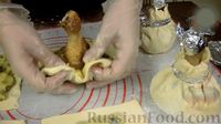 Фото приготовления рецепта: Куриные ножки в "мешочках" с картофелем и грибами - шаг №12