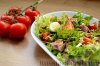 Фото к рецепту: Салат с языком и имбирным соусом